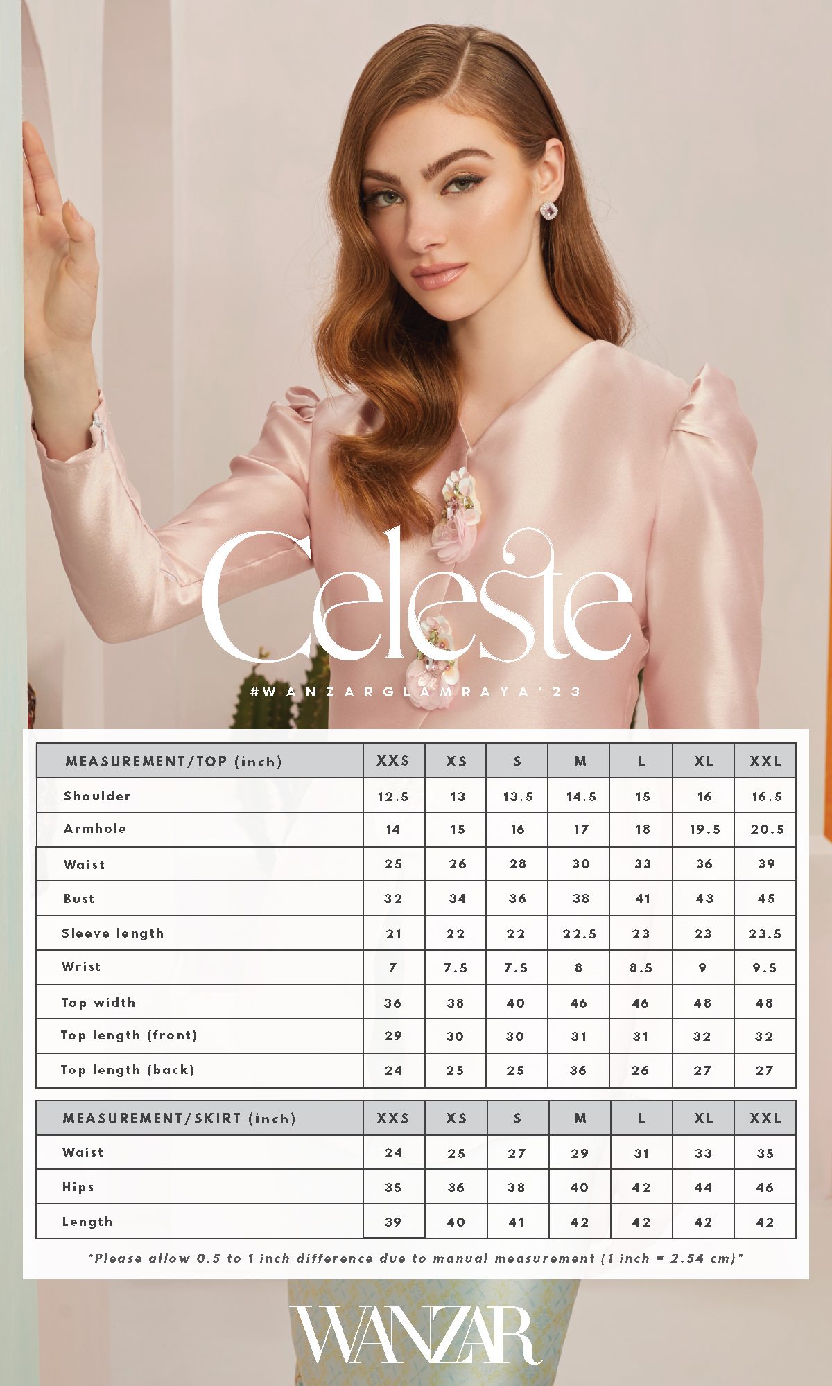 Celeste Kurung in Lemonade Pink